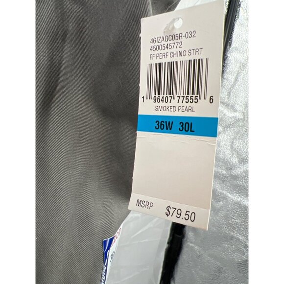 Izod SportFlex Waistband Stretch Straight Fit Pants 36x30 Performance Gray - Picture 7 of 7